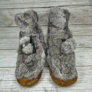 Handmade Fur And Leather Moccasin Boots
